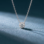1CTW Round Cut Lab Grown Diamond Solitaire Pendant Necklace White
