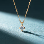 1CTW Round Cut Lab Grown Diamond Solitaire Pendant Necklace For Women Gold