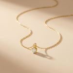 1CTW Round Cut Lab Grown Diamond Solitaire Pendant Necklace For Women Gold