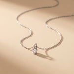 1CTW Round Cut Lab Grown Diamond Solitaire Pendant Necklace For Women White