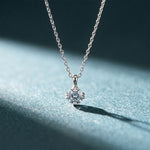 1CTW Round Cut Lab Grown Diamond Solitaire Pendant Necklace For Women White