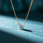 1CTW Round Cut Lab Grown Diamond Four-Prong Solitaire Pendant Necklace Gold