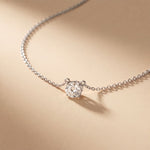 1CTW Round Cut Lab Grown Diamond Four-Prong Solitaire Pendant Necklace White