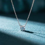 1CTW Round Cut Lab Grown Diamond Four-Prong Solitaire Pendant Necklace White