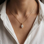 1CTW Oval Cut Lab Grown Diamond Solitaire Pendant Necklace Gold