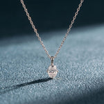 1CTW Oval Cut Lab Grown Diamond Solitaire Pendant Necklace White