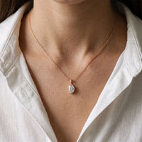 1CTW Oval Cut Lab Grown Diamond Grace Solitaire Pendant Necklace Rose Gold