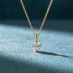 1CTW Oval Cut Lab Grown Diamond Grace Solitaire Pendant Necklace Gold
