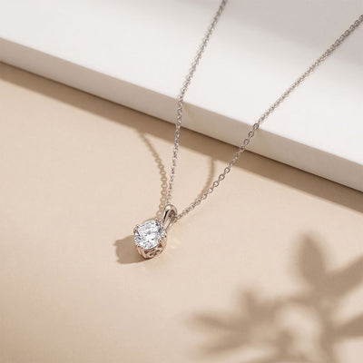 1CTW Oval Cut Lab Grown Diamond Grace Solitaire Pendant Necklace