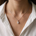 1CTW Oval Cut Lab Grown Diamond Grace Solitaire Pendant Necklace White