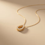 1.05 Ct Round Cut Lab Grown Diamond Pear Shape Pendant for Women Gold