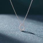 1.05 Ct Round Cut Lab Grown Diamond Pear Shape Pendant for Women White