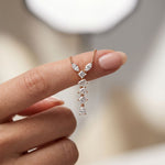 3.50 Ct Multi Cut Lab Grown Diamond Drop Pendant for Women Rose Gold