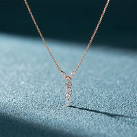 3.50 Ct Multi Cut Lab Grown Diamond Drop Pendant for Women Rose Gold