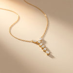 3.50 Ct Multi Cut Lab Grown Diamond Drop Pendant for Women Gold