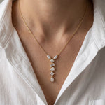 3.50 Ct Multi Cut Lab Grown Diamond Drop Pendant for Women Gold
