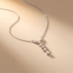 3.50 Ct Multi Cut Lab Grown Diamond Drop Pendant for Women White
