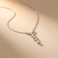 3.50 Ct Multi Cut Lab Grown Diamond Drop Pendant for Women White