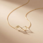 0.25 Ct Round Cut Lab Grown Diamond Infinity Butterfly Necklace for Women Gold