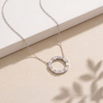 3 Ct Emerald & Oval Cut Lab Grown Diamond Open Circle Pendant Necklace White