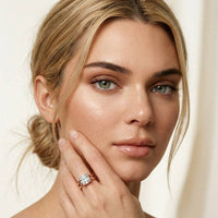 2 CTW Cushion Cut Lab Grown Diamond Engagement Ring, Twin Shank Rose Gold