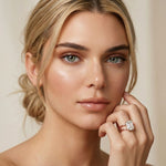 Emerald Cut 2 Carat Lab Grown Diamond Split Shank Engagement Ring For Women Rose Gold