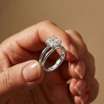 2Ct Asscher Cut Lab Grown Diamond Split Shank Engagement Ring For Girls White