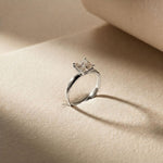 Asscher Cut Lab Grown Diamond Solitaire Engagement Ring 2 Carat White