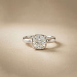 2CTW Cushion Cut Lab Grown Diamond Solitaire Engagement Ring For Women White