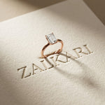 2 Carat Emerald Cut Lab Grown Diamond Solitaire Anniversary Ring Rose Gold