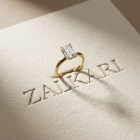 2 Carat Emerald Cut Lab Grown Diamond Solitaire Anniversary Ring Gold