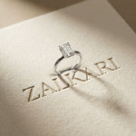 2 Carat Emerald Cut Lab Grown Diamond Solitaire Anniversary Ring White