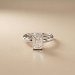 2 Carat Emerald Cut Lab Grown Diamond Solitaire Anniversary Ring White