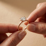1.5Ct Heart Shape Lab Grown Diamond Solitaire Valentine Ring Rose Gold