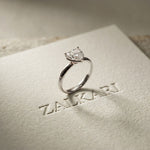 1.5Ct Heart Shape Lab Grown Diamond Solitaire Valentine Ring White