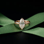 1.5CT Marquise Cut Lab Grown Diamond Celestia Engagement Ring For Women Rose Gold