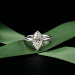 1.5CT Marquise Cut Lab Grown Diamond Celestia Engagement Ring For Women White