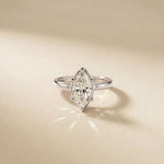 1.5CT Marquise Cut Lab Grown Diamond Celestia Engagement Ring For Women White