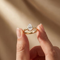 1.5Ct Aurielle Pear Lab Grown Diamond Ring Gold