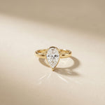 1.5Ct Aurielle Pear Lab Grown Diamond Ring Gold