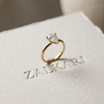 1.5Ct Aurielle Pear Lab Grown Diamond Ring Gold
