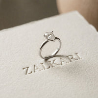 1.5Ct Aurielle Pear Lab Grown Diamond Ring White