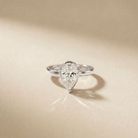 1.5Ct Aurielle Pear Lab Grown Diamond Ring White