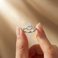 1.5Ct Aurielle Pear Lab Grown Diamond Ring White