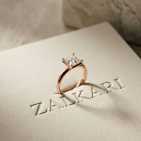 1.5Ct Luneria Princess Cut Lab Grown Diamond Ring Rose Gold