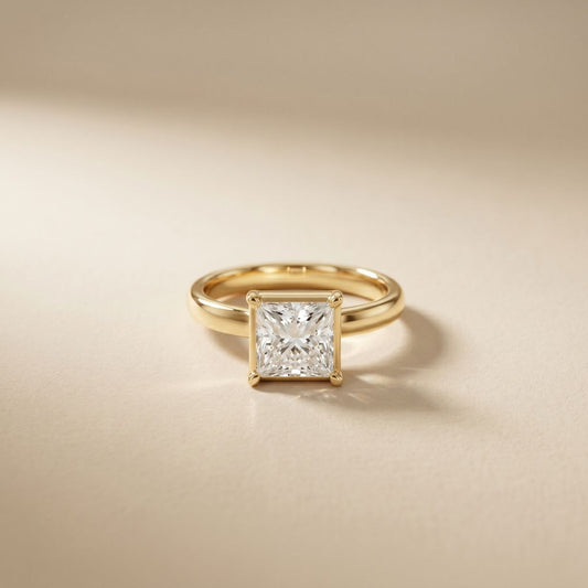 1.5Ct Luneria Princess Cut Lab Grown Diamond Ring