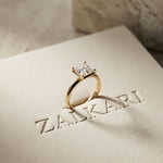 1.5Ct Luneria Princess Cut Lab Grown Diamond Ring Gold