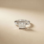1.5Ct Luneria Princess Cut Lab Grown Diamond Ring White