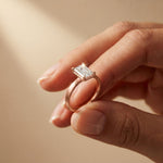 1.50 CTW Emerald Cut Lab Grown Diamond Verelle Anniversary Ring Rose Gold