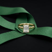 1.50 CTW Emerald Cut Lab Grown Diamond Verelle Anniversary Ring Gold